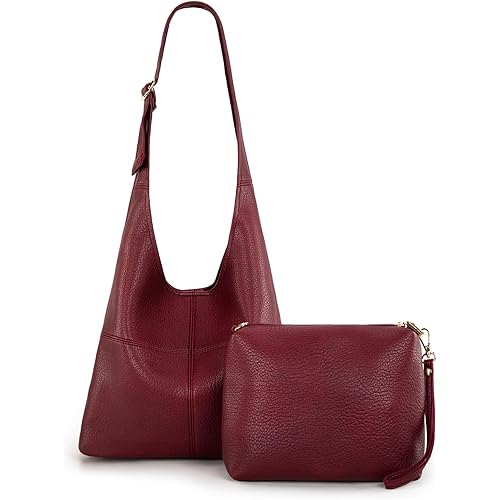 Montana West Hobo Bags Purse for Women Ultra Soft Foldable Shoulder Slouchy Handbags with Cosmetic bag