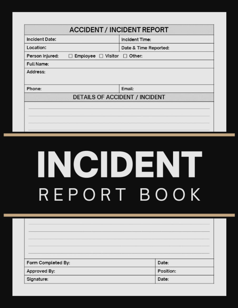 Incident Report Book: HSE Complaint Accident & Incident Log Book to Record All Incidences | Health & Safety Report Book for Workplaces & Schools