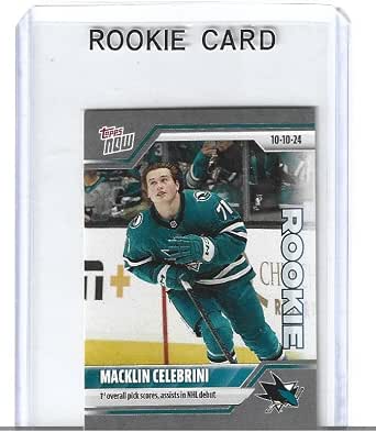 Amazon.com: 2024 Macklin Celebrini Hockey Rookie Card Topps Sticker