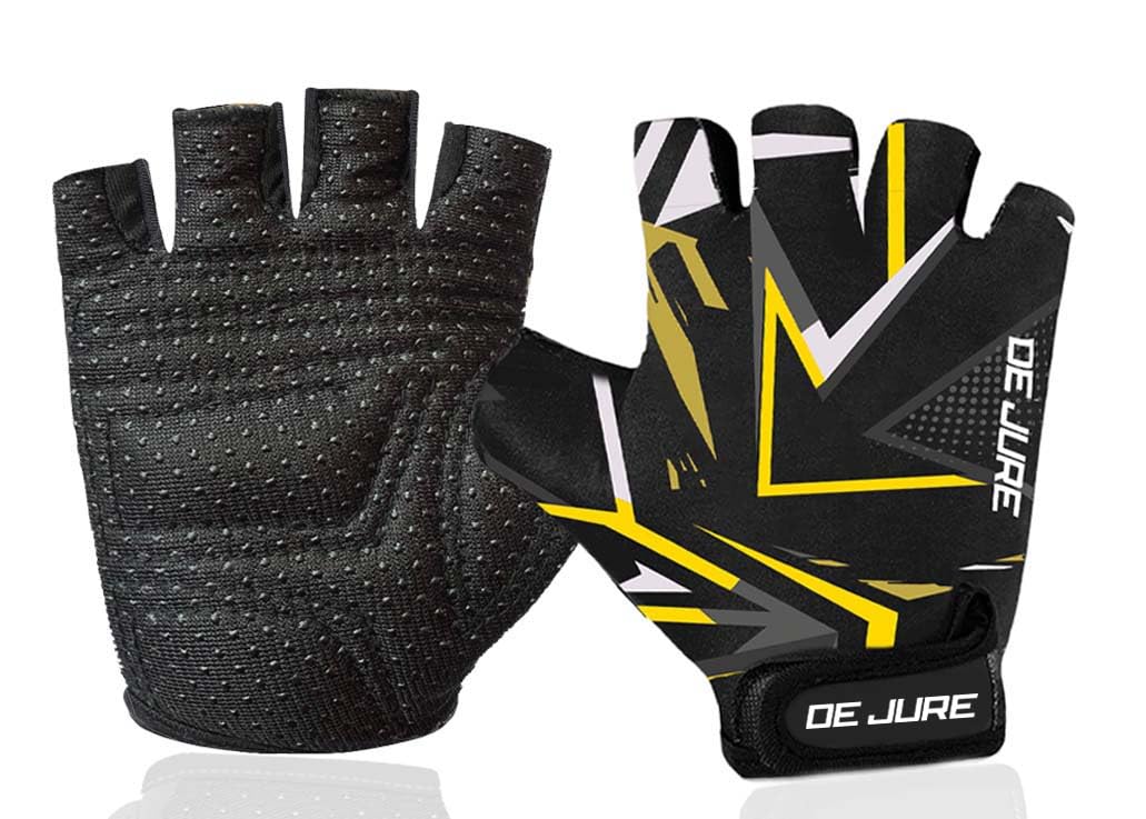 De Jure Fitness Gym Gloves for Men & Women – Non-Slip Workout Gloves with Soft Padding, Ideal for Weightlifting, Exercise, Training & Fitness – Style 2, Size S