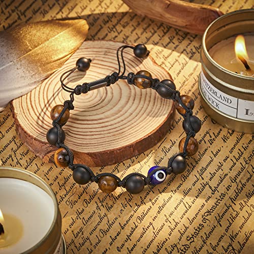 Glemay Evil Eye Bracelet For Men Natural Stone Bracelet Adjustable Protection Good Luck Amulet For Boy #TOP2