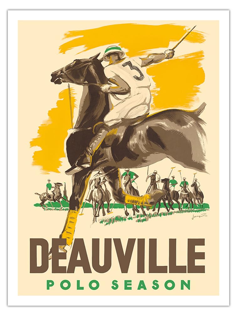 Affiche Deauville Polo pour sublimer votre salon avec une touche normande
