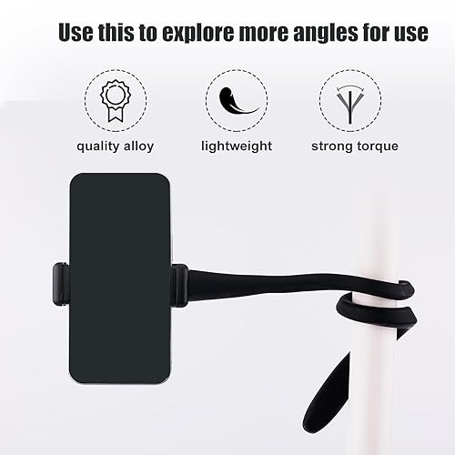 Miniatura 4 de Soporte de teléfono para cochecito de bicicleta, soporte flexible para cochecito de bicicleta con agarre de brazo antideslizante, abrazadera de