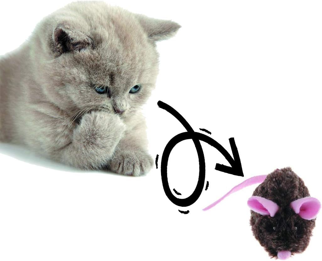 VealindGiGwi Automatic Moving Mouse Cat Toy with Lifelike Sounds Interactive Smart Plush Indoor Toy for Cats