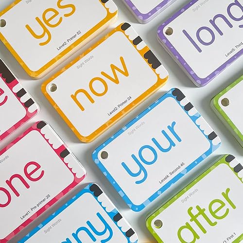 Miniatura 7 de Lachilly 220 tarjetas de palabras visuales, herramienta integral de aprendizaje de idiomas, 5 niveles de palabras de alta frecuencia, ideal para