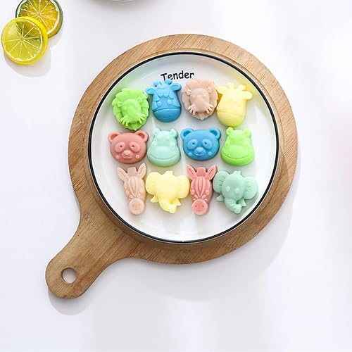 Miniatura 2 de 24 Cavities Animal Shape Candy & Chocolate Silicone Mold, Including Elephant, Hippopotamus, Lion, Bear, Non-Stick, Baking Molds for Birthday Cake