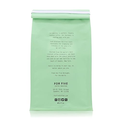 Miniatura 3 de For Five Coffee Roasters - Tostado en Nueva York - El Salvador La Esperanza Tostado Ligero (Origen Apaneca, El Salvador), Grano Entero 12oz
