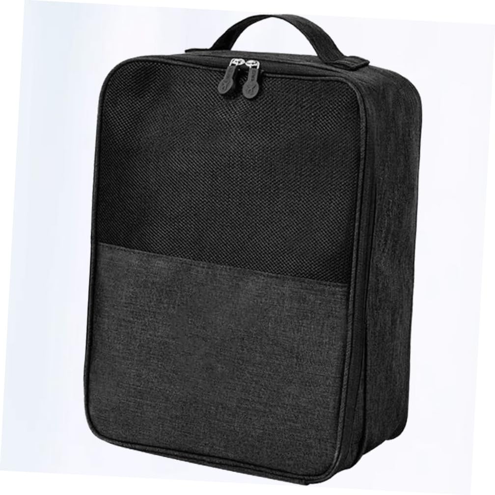Reiseschuhtasche Praktisch und Leicht mit Großem Fassungsvermögen aus Gewebe und Multifunktionalem Schuh Organizer in Schwarz für Reisen