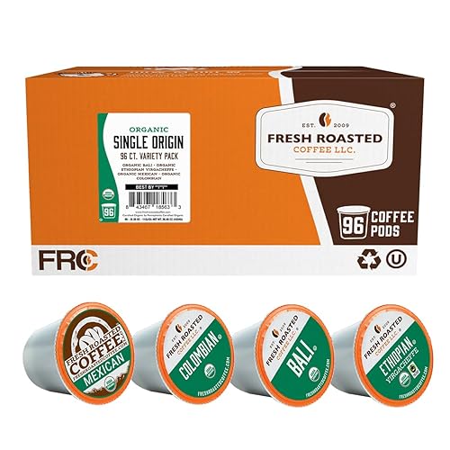 Miniatura 166 de Fresh Roasted Coffee, Tostado italiano, oscuro, 96 cápsulas para cafeteras K Cup