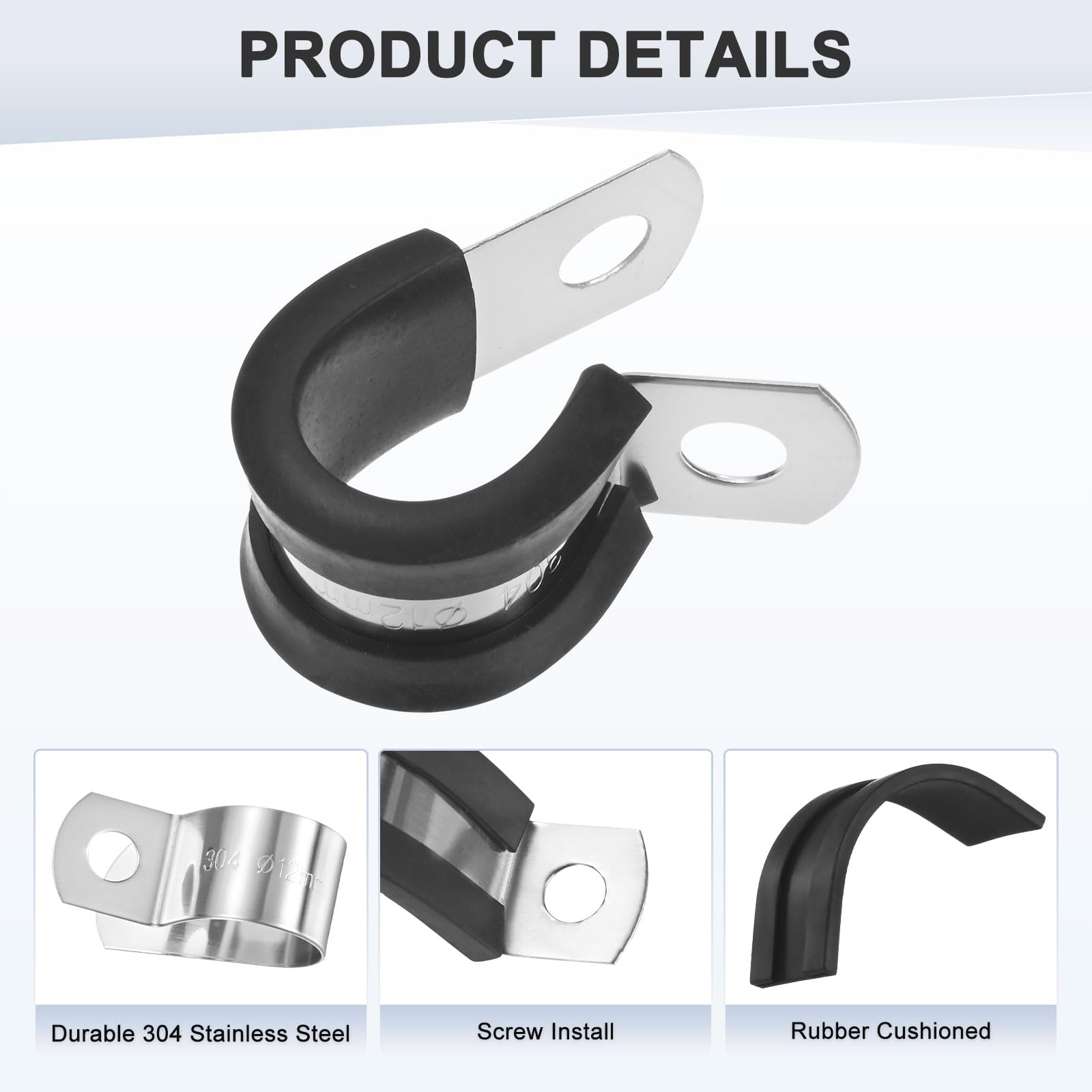 M METERXITY 12-Pack Cable Clamps - Image 2