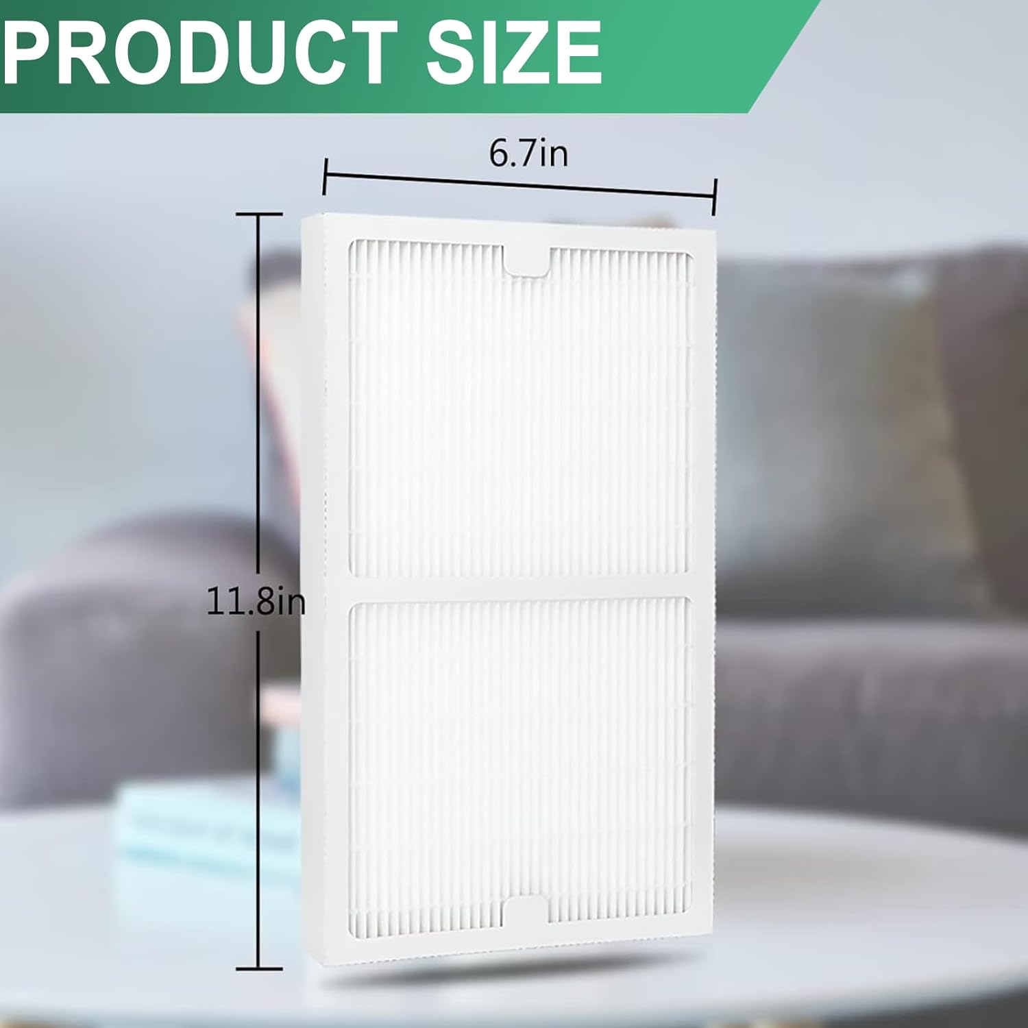 Gekufa Replacement Filters C Compatible with Idylis IAF-H-100C, IAP-10-200, IAP-10-280 Air Purifiers Include 2 Filters & 2 Carbon Filters