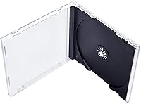 Vista 3 de Maxtek Caja de CD transparente estándar de 0.409 in con bandeja negra montada, paquete de 10