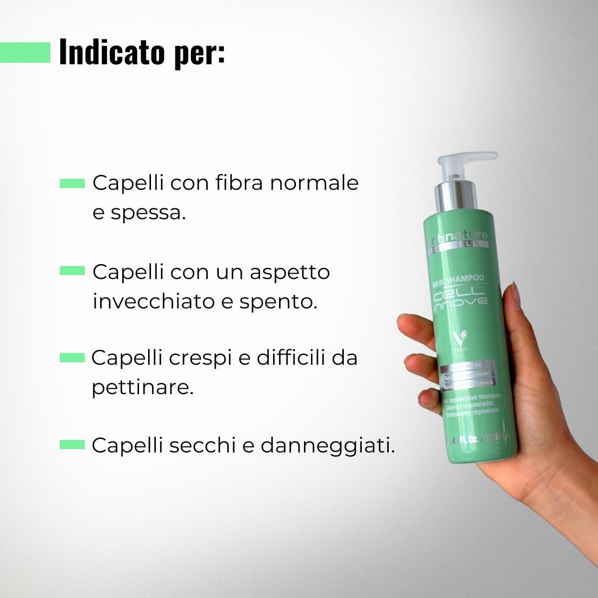 abril et nature - Cell Innove - Shampoo Capillare Professionale - Aspetto Giovane, Sano e Lucente - Trattamento con Cellule Staminali Vegetali - Rigenera e Ringiovanisce la Fibra Capillare - 1000 ml