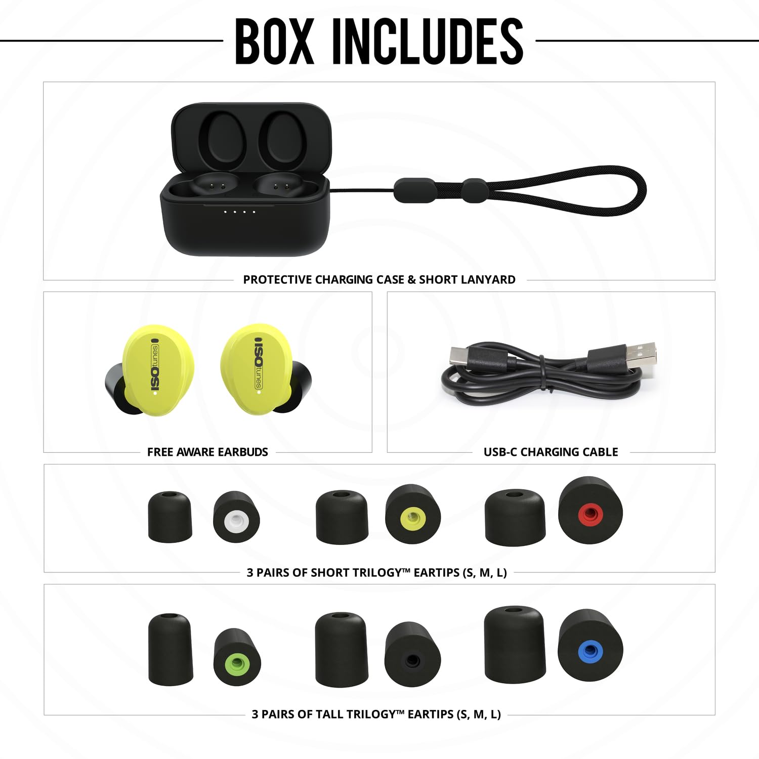 ISOtunes Free Aware Gehörschutz: EN352-zertifizierte True Wireless Bluetooth-Ohrhörer mit Audio-Passthrough-Technologie