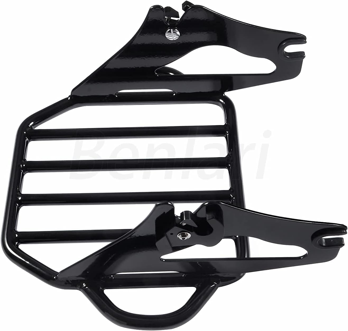 Benlari Gloss Black Detachable Luggage Rack 2-Up Mounting Rack Compatible for Harley Touring Road King Street Electra Glide 2009-2024 2021 2020 2019 2018 2017 2016 2015 2014 2013 2012 2011 2023