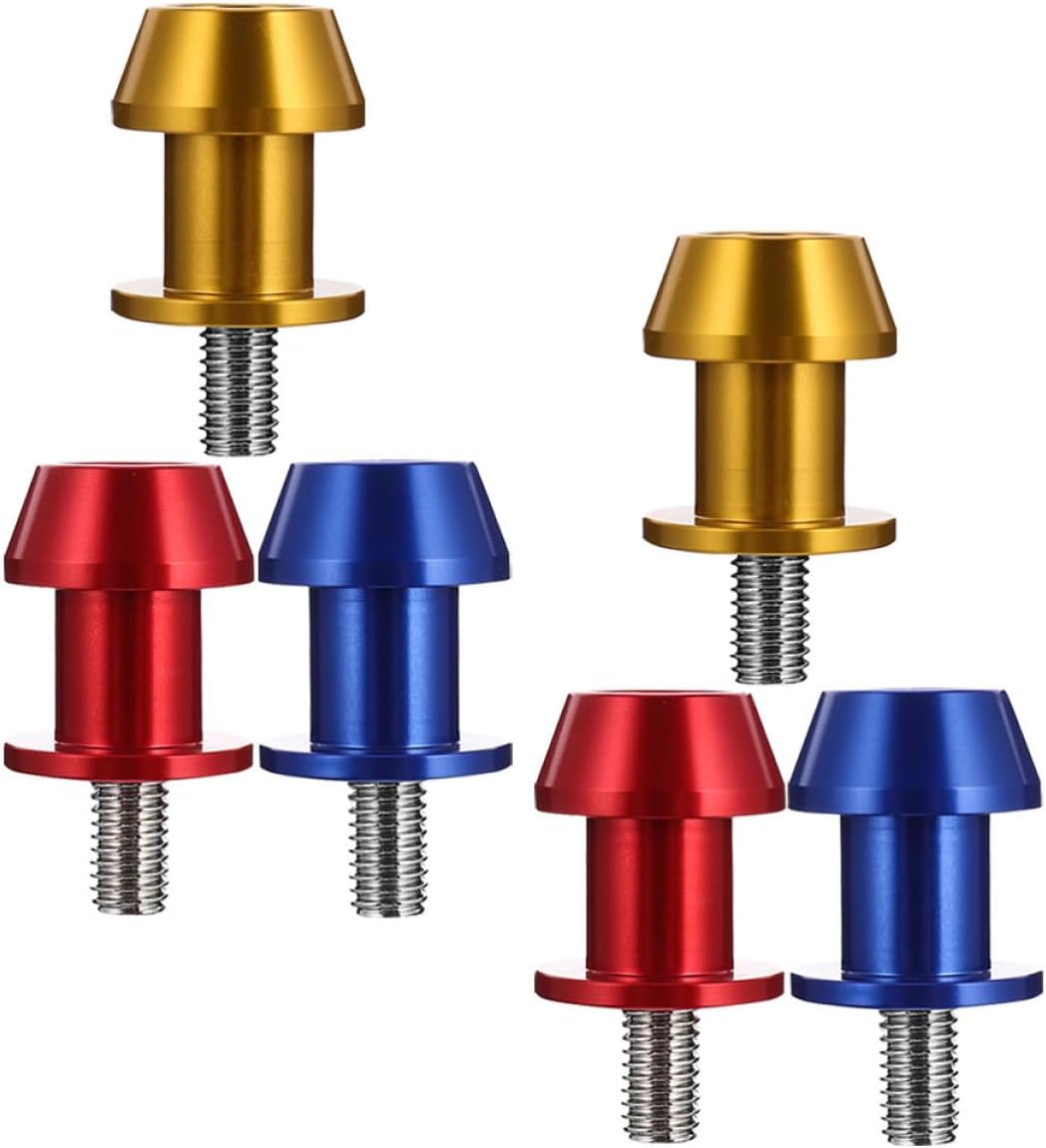 6pcs Motorcycle Swing Arm Spools Sliders Stand Screws Aluminum Alloy Motorcycle Swingarm Stand Part Lightweight