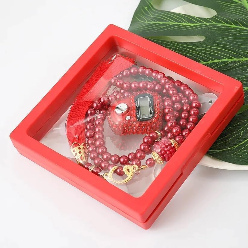 Image of Luxury Gifts Beads Prayer Tasbeeh with Digital Tally Counter Visible Box Tasbih Gift Set (Random Colour)