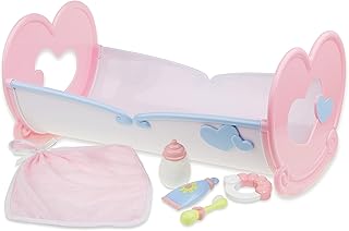 JC Toys Baby Doll Rocking Crib for Keeps Playtime! | Fits Dolls up to 15