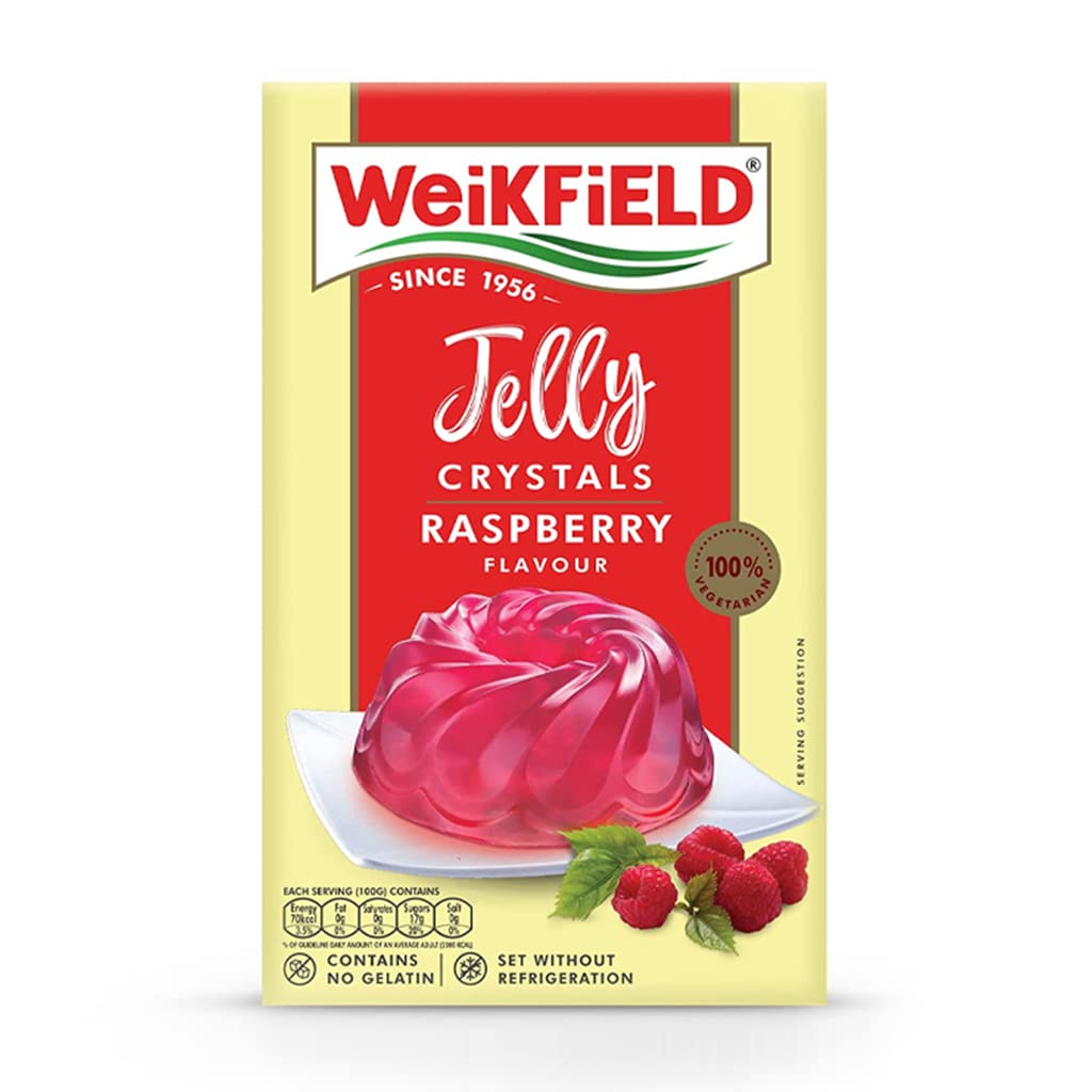 Weikfield Jelly Crystals, Raspberry , (90 Gm X 4 Box)