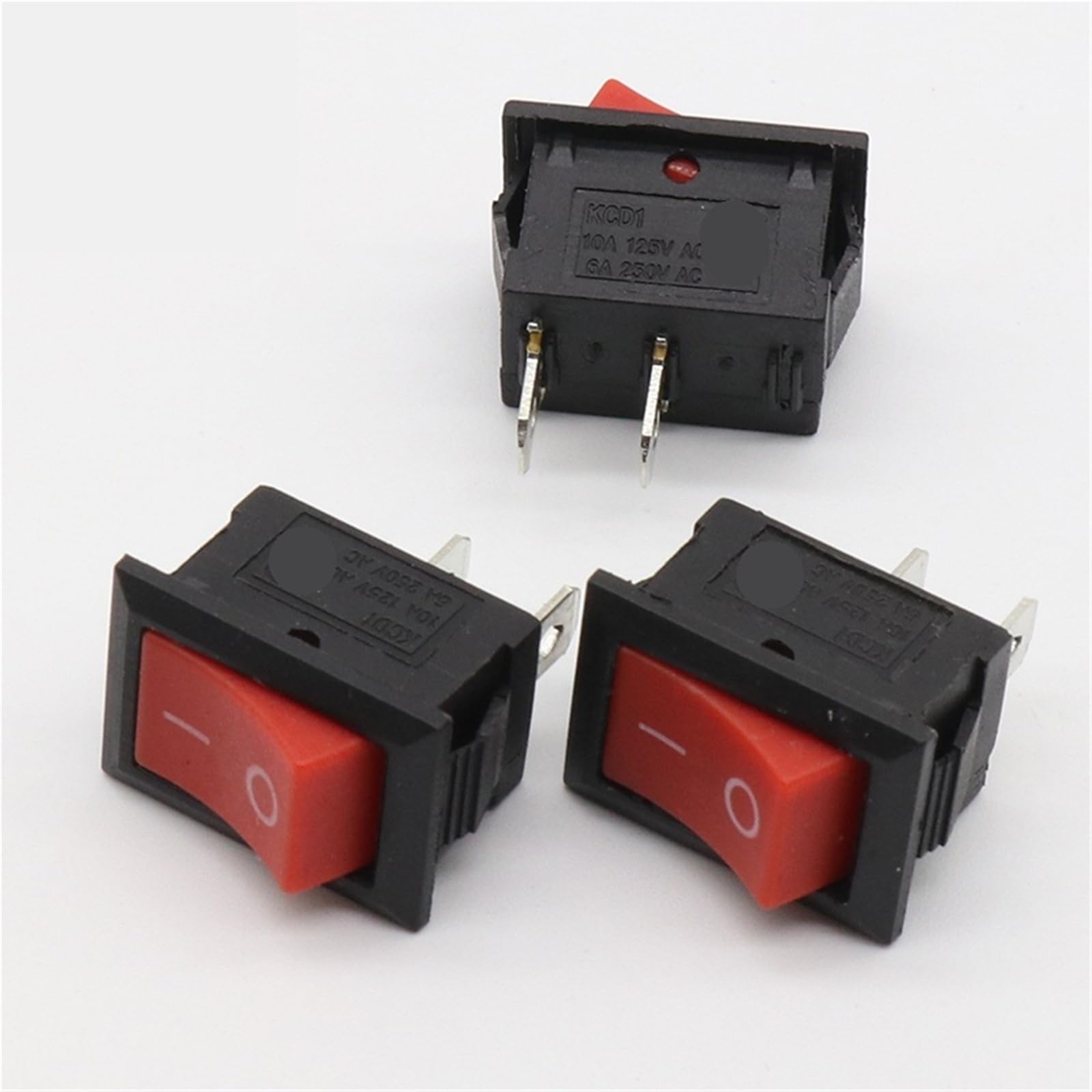 Interrupteur à bascule mini AC 6A 250V en lot de 10 pour circuits électroniques - 4