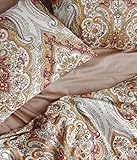 Tahari Home Duvet Quilt Cover Bohemian Style Moroccan Paisley Damask Medallion Print Cotton Sateen 3...