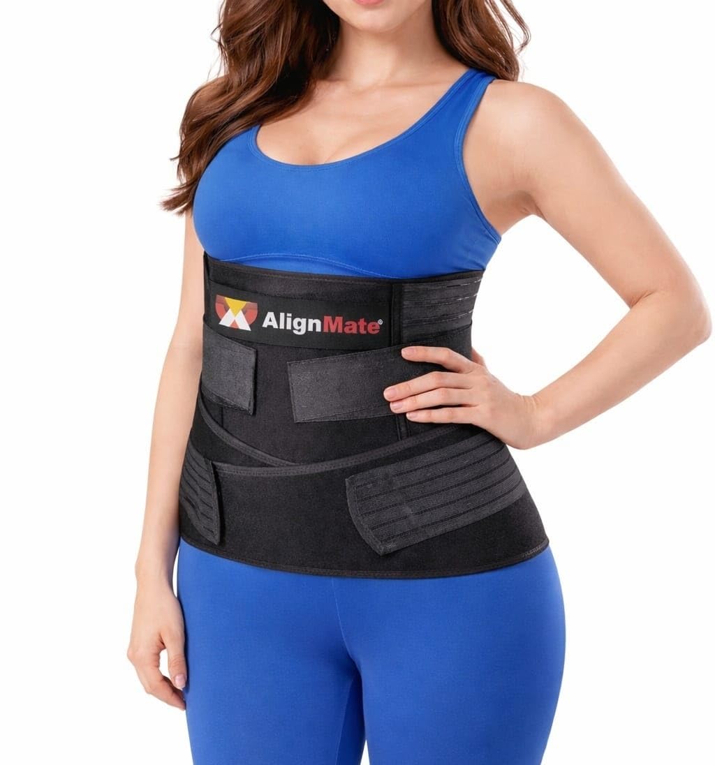 RS Retails Post Pregnancy 3-in-1 Support Belt for Women | C-Section Abdomen & Waist Compression Wrap | Postpartum Recovery Belly Binder for Tummy, Pelvis & Back Support | Adjustable Free Size | Black-image-33