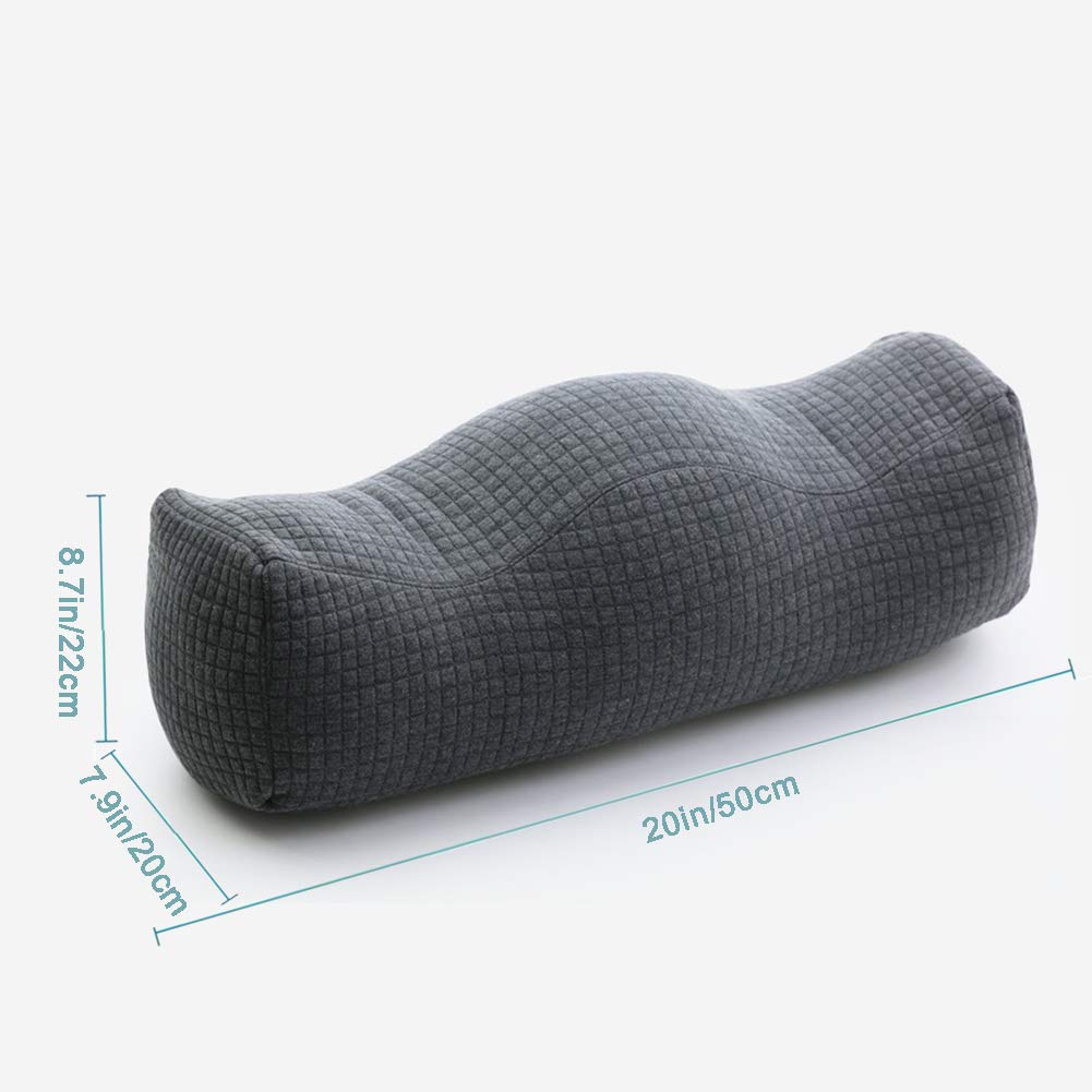 Almohada ortopédica de elevación de piernas, cojín elevador de piernas de alta densidad para mayor comodidad y apoyo, contorno de cama, reposapiés para espalda, cadera, rodilla, pierna y alivio del
