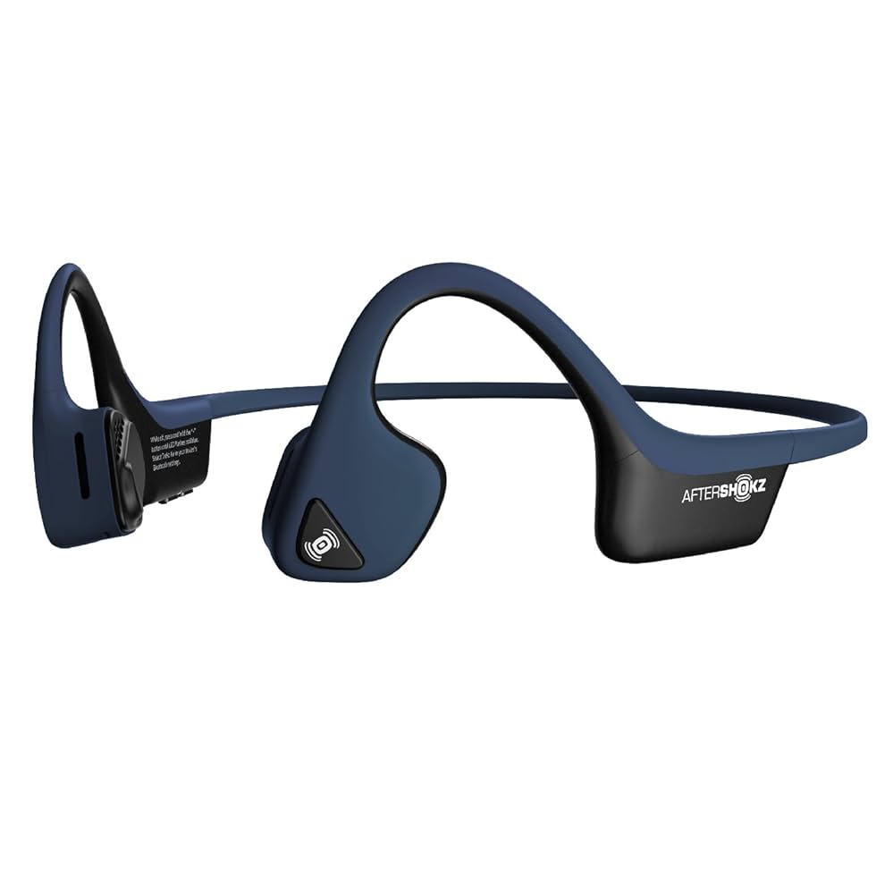 AfterShokz 骨伝導イヤホン ブルー/TREKZ AIR AS650 AFTERSHOKZAS650空気骨伝導ワイヤレスBluetoothヘッドフォン
