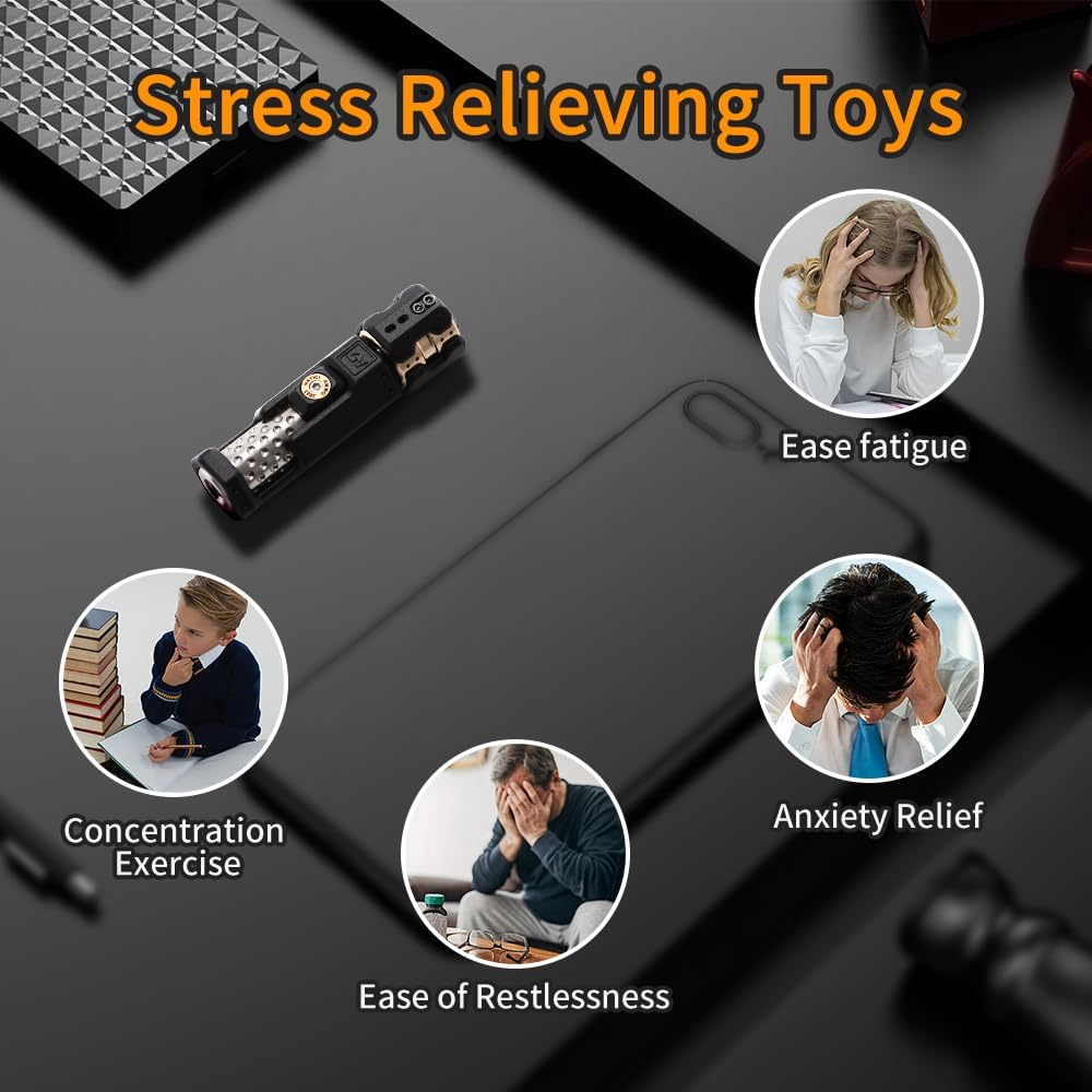 EDC Fidget Spinner Toy for Adults, Help Relieve Stress, Anxiety, Tension, Bolt Musketeer Decompression Fingertip Gyro Metal Fidget Executive Toys Home Office