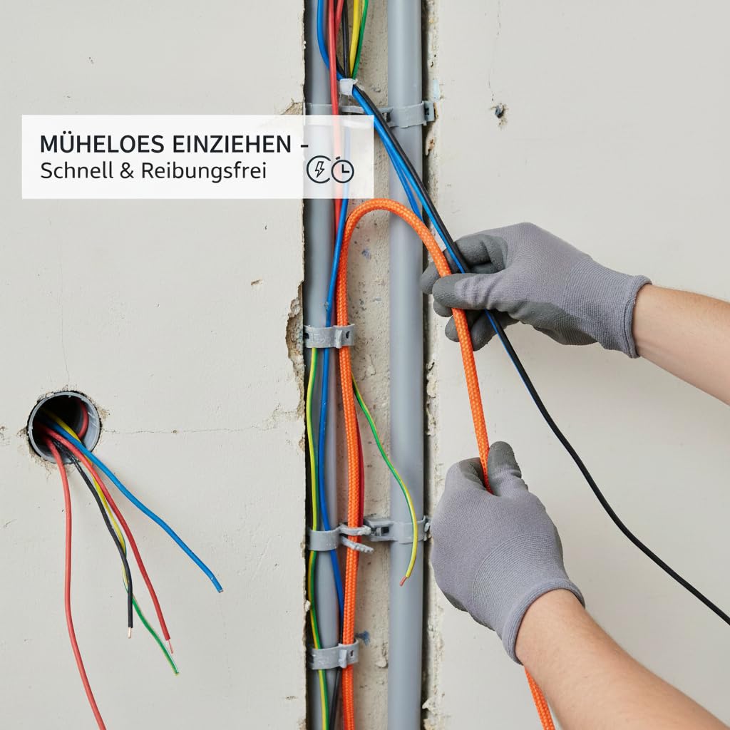 Best_rope24 Kabeleinziehhilfe Einziehspirale 500m 5mm PP Einziehseil | Robuste Kabelziehhilfe, reißfestes PP Kabeleinziehseil für die Elektroinstallation und Leerrohre