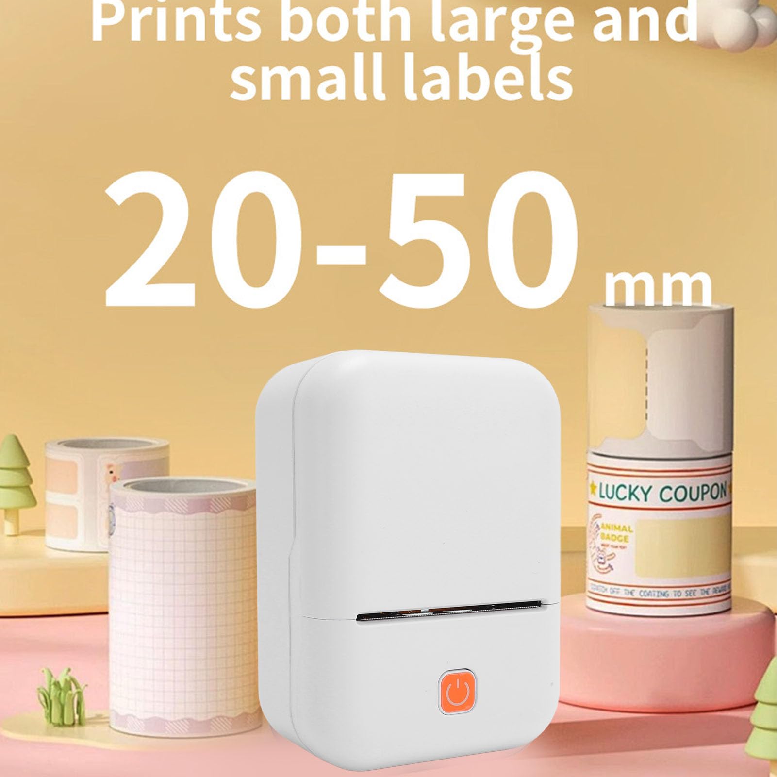 Yosoo Y2 Imprimante Thermique D'étiquettes Portable, Mini Imprimante sans Fil BT pour Adresses, Vêtements, Courrier et étiquettes Code-Barres pour Petite Entreprise