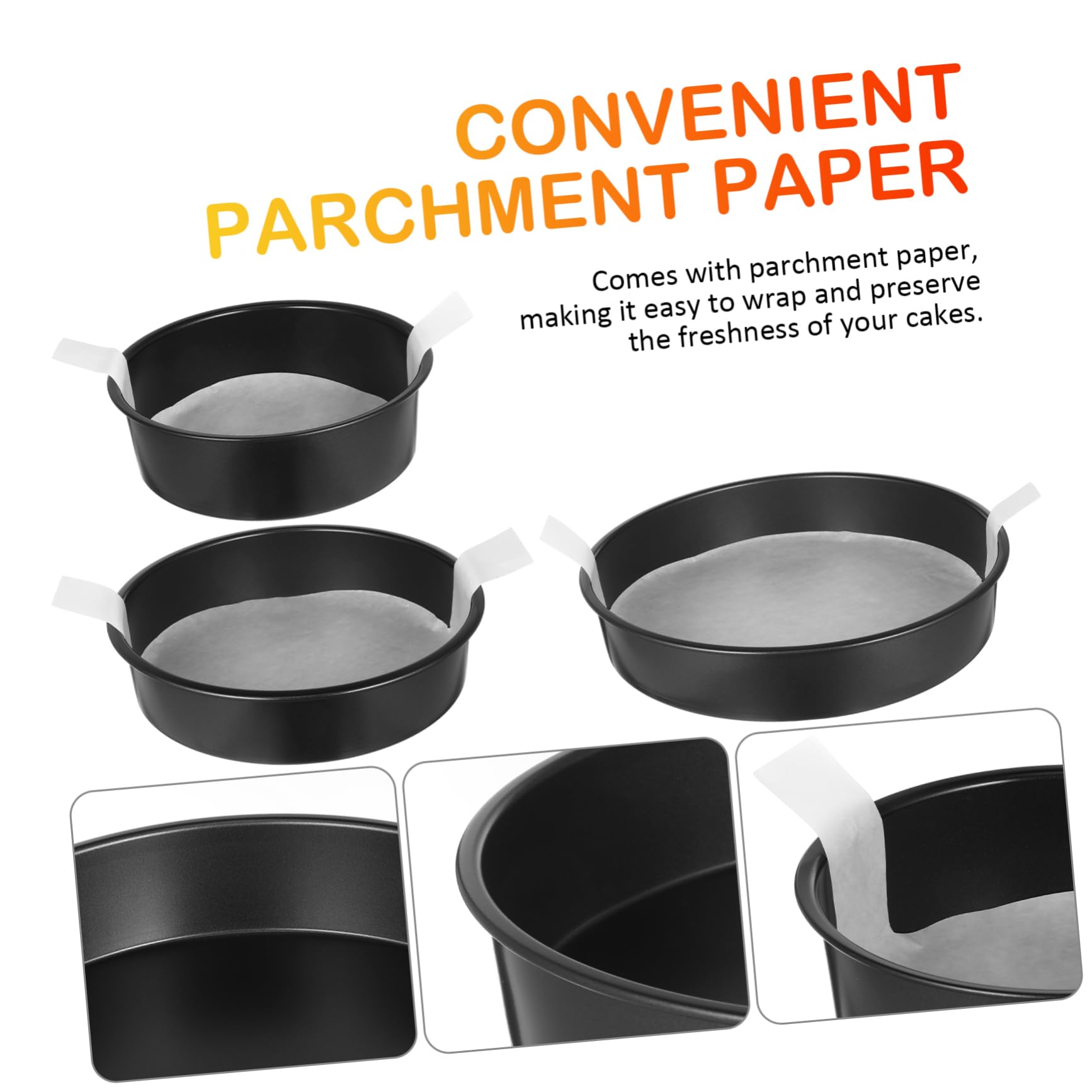 MAGICLULU Lot De 3 Moules À Gâteaux Antiadhésifs Ronds De 15 2 Cm 20 3 Cm Et 25 4 Cm Pour Pâtisseries À Étages