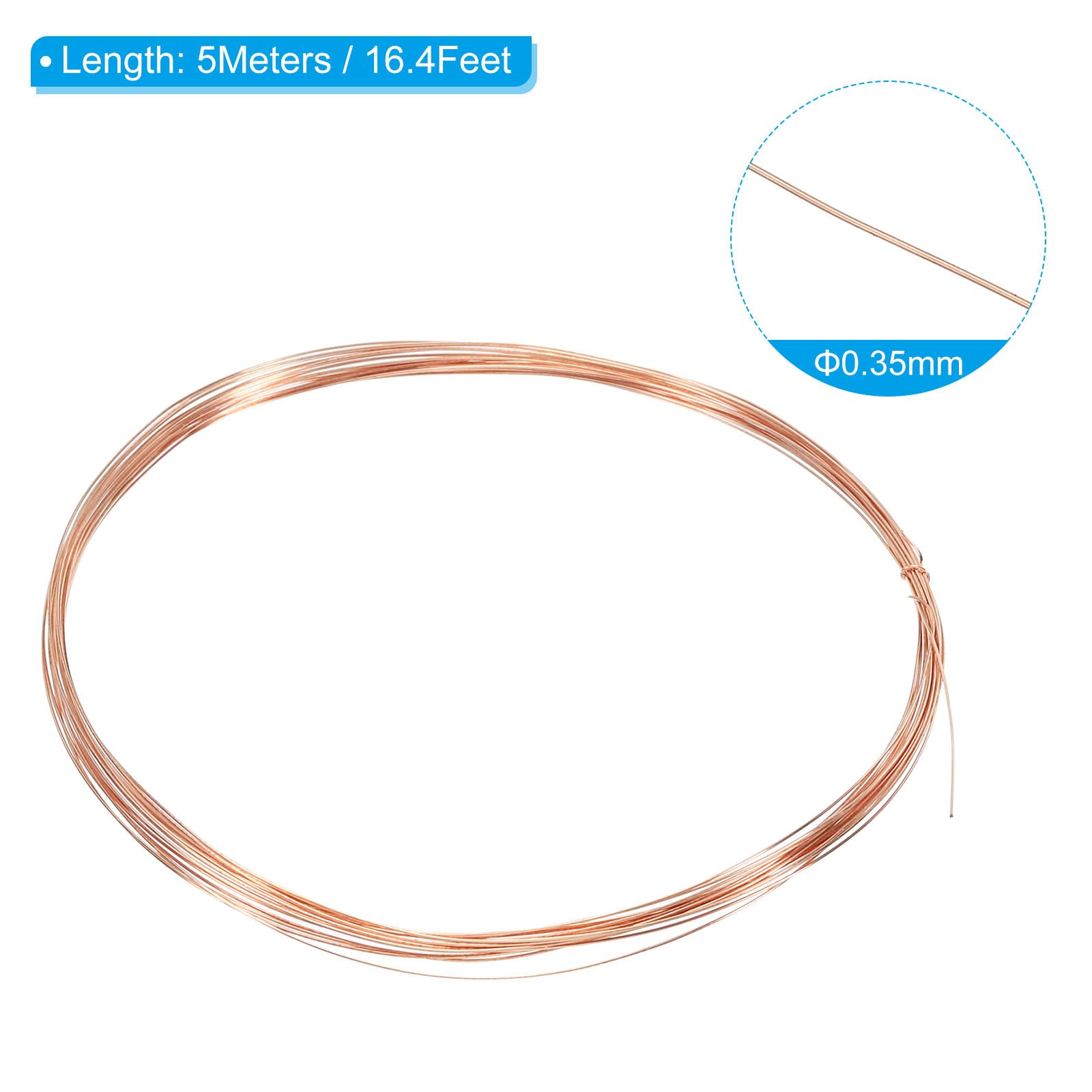 PATIKIL 16.4 Feet Solid Bare Copper Wire - Image 2