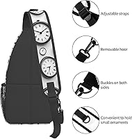 Vista 3 de Small Crossbody Bags for Women Men - Vintage Clock Face Print Adjustable Shoulder Bag Fanny Packs Belt Sling Bag Crossbody Purses Backpack for