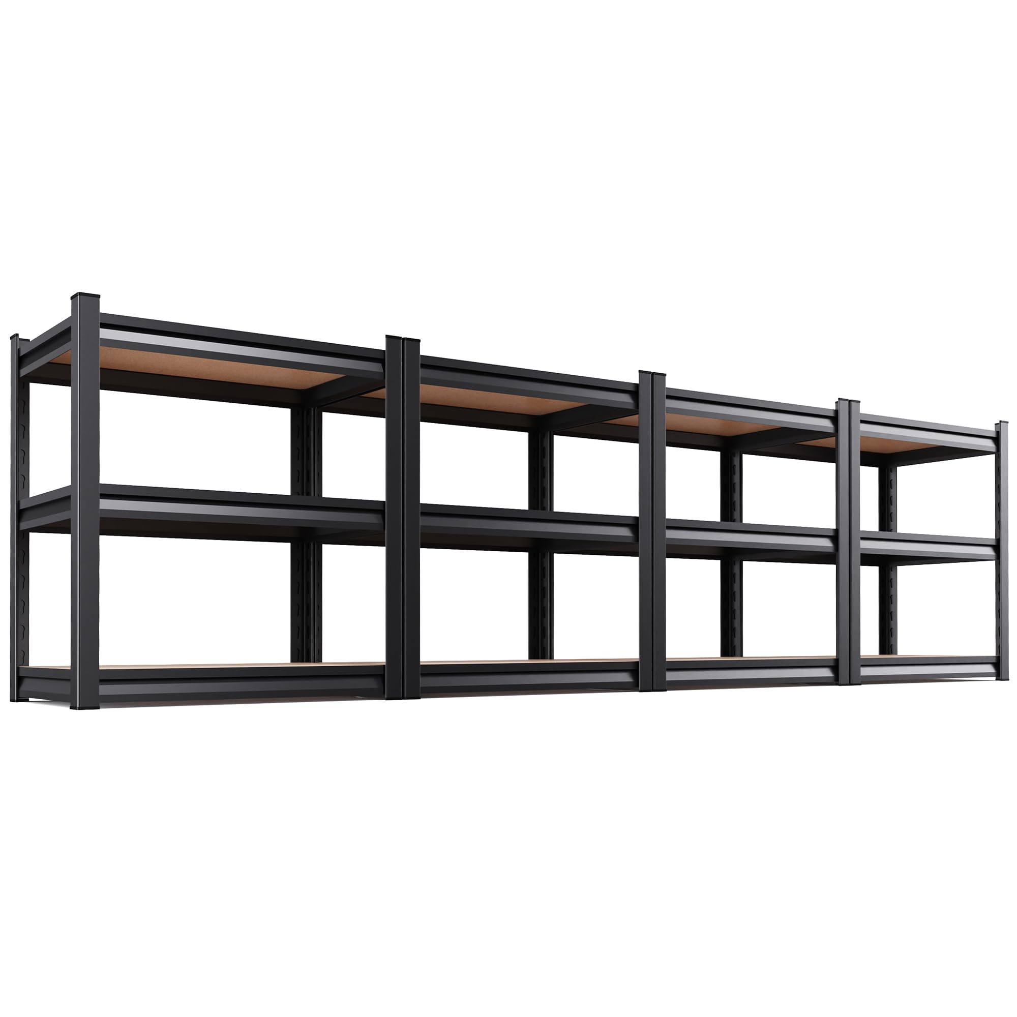 4-Pack 3-Tier Heavy Duty Garage Shelving Set for Home Storage &amp; Organization, Adjustable Metal Utility Rack for Garage, Pantry, Kitchen, Closet &amp; Household Essentials, 33.5"H x 35.4"W x 15.7"D