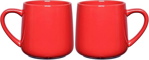Miniatura 1 de Bosmarlin Taza de café de cerámica brillante, taza de té para la oficina y el hogar, 18 onzas  532 ml., apta para lavavajillas y microondas