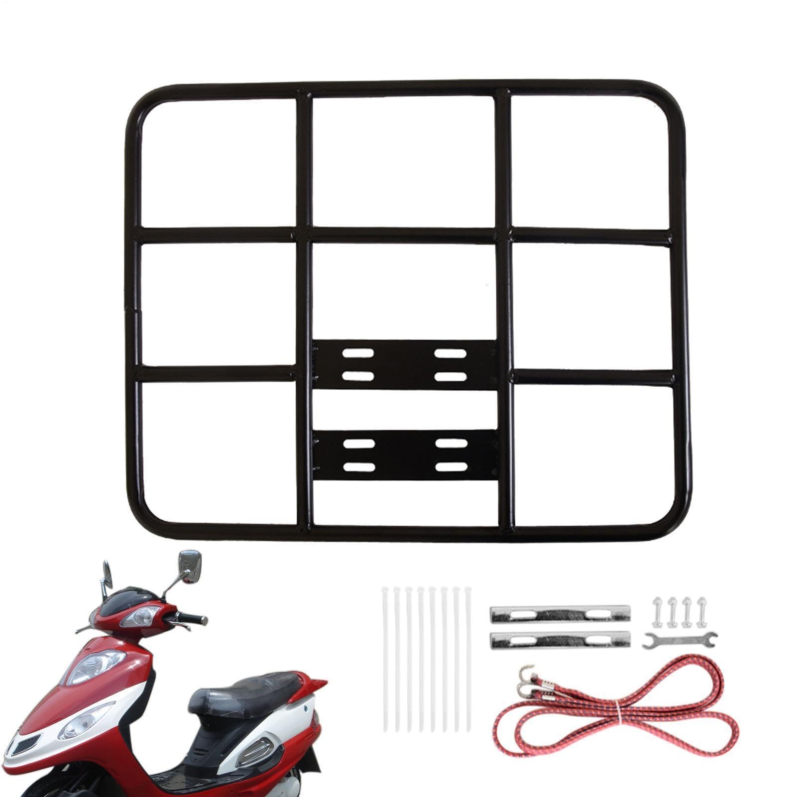 Cargo Rack Rear - Regolabile Rear Bike Rack ​with Basket | Takeaway Racks Metal Fixing Frame | Metal Waterproof Bike Front Racks For Cycling Delivery Takeaway, Food Delivery Box Bracket, Riding Equipm