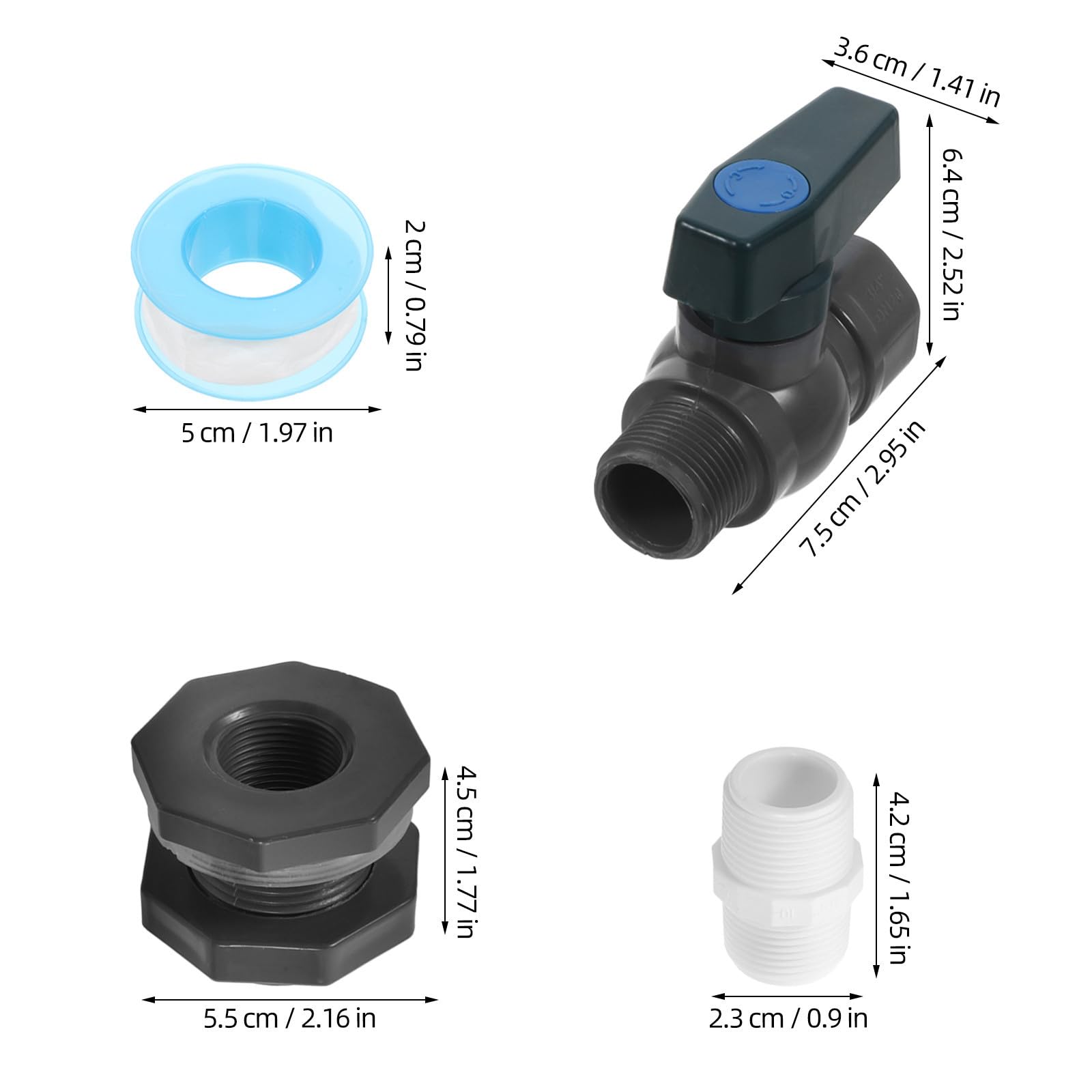 Kit Divisor de Barril de Lluvia PVC de Válvula