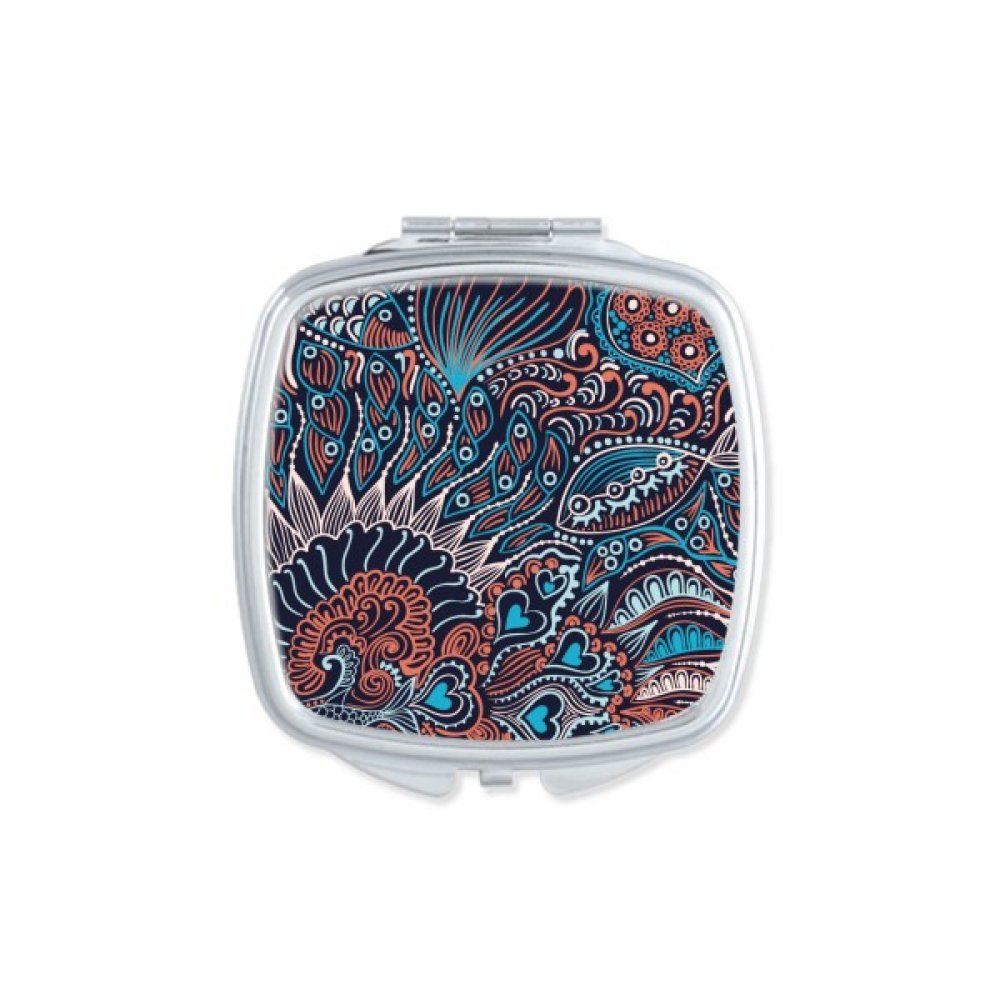 Miroir de poche tigre blanc carré miroir de maquillage compact portable