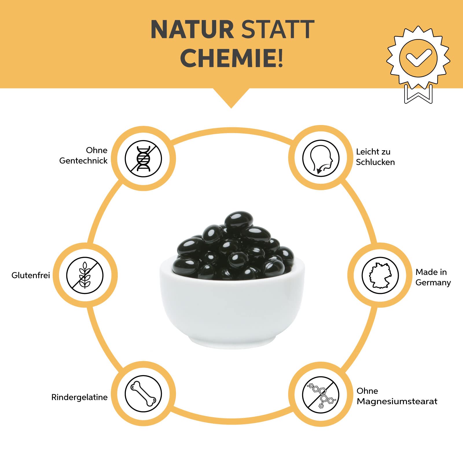 Propolis Kapseln 500 Stück | Hochdosiert 450mg Tagesdosis | Natürliches Bienenharz Softgel
