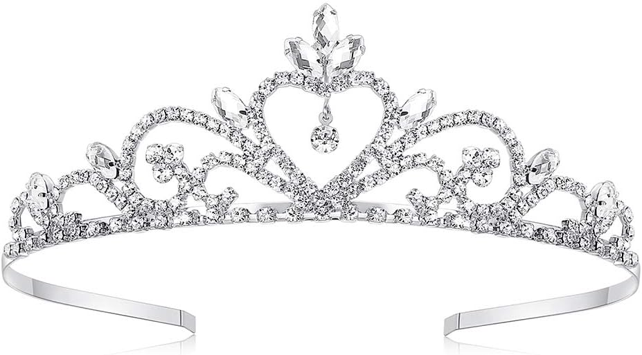 Lovelyshop Princess Rhinestone Wedding Tiara for Girls in Party Wedding-Silver