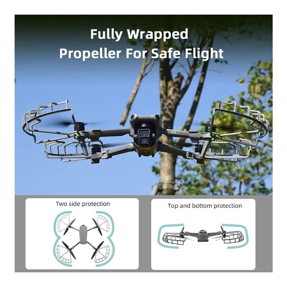Adecuado for protector de hélice cerrado Air 3/Air 3S Drone Impulsor Protector Cubierta ventilador ala Accesorios