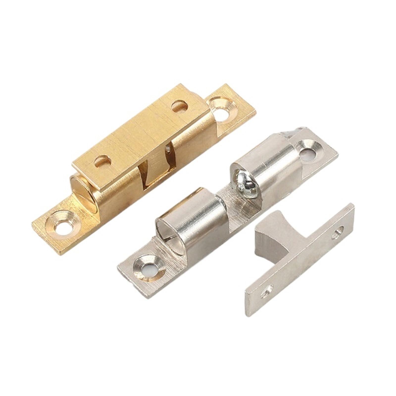 Huwoyg Copper 42Mm 10Pcs Pure Copper Adjustable Cabinet Catches Double Ball Closet Latch Clip Door Furniture Fittings For Cabinet Closet