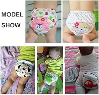 Vista 6 de Pantalones de entrenamiento de algodón reutilizables para bebés, unisex, ropa interior impermeable transpirable para niños, paquete de 6