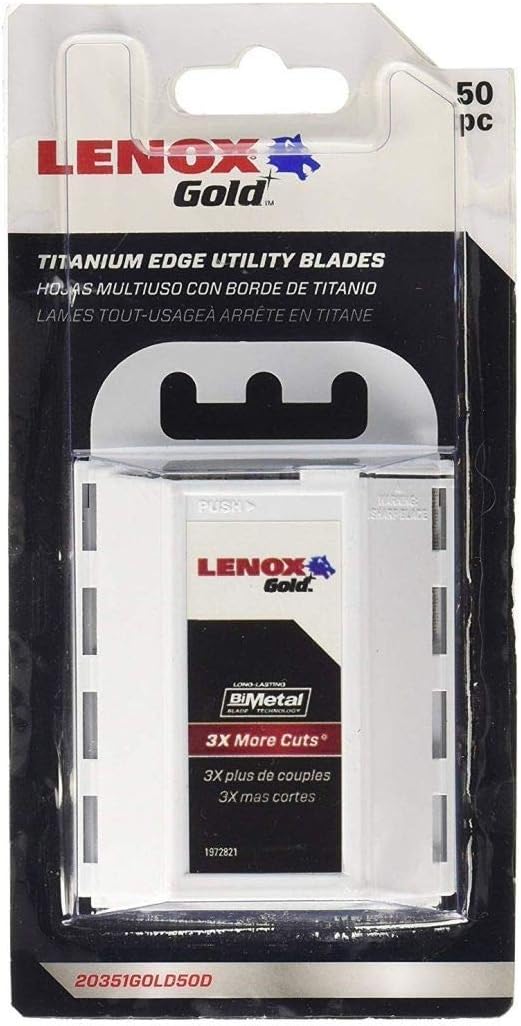 Lenox 20351GOLD50D 5 Pack 50 Pc. Gold Utility Knife Blade