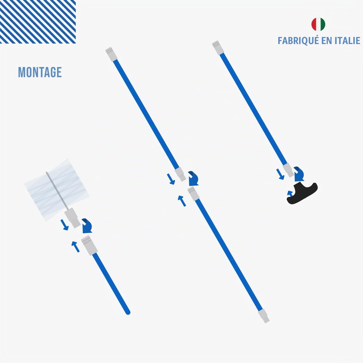 BARETTO Flex Kit Ramonage Poêle à Granulés 3 mètres Ø 80-100 mm