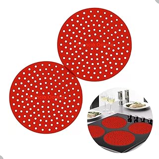 Kit 2 almofada fogão de indução desacanso de panela vermelho 20cm