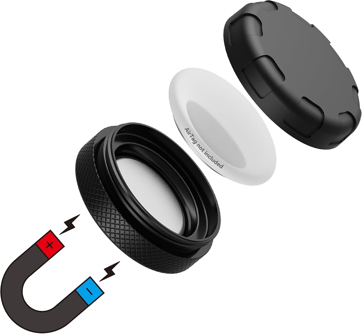 for Airtag Magnet Holder Waterproof air Tags Case丨Strong Neodymium Magnet丨Sturdy&Durable丨Compatible with Apple AirTag 1st & 2nd Generation, for Car,Utility Trailer,Bike,Metal Surfaces etc