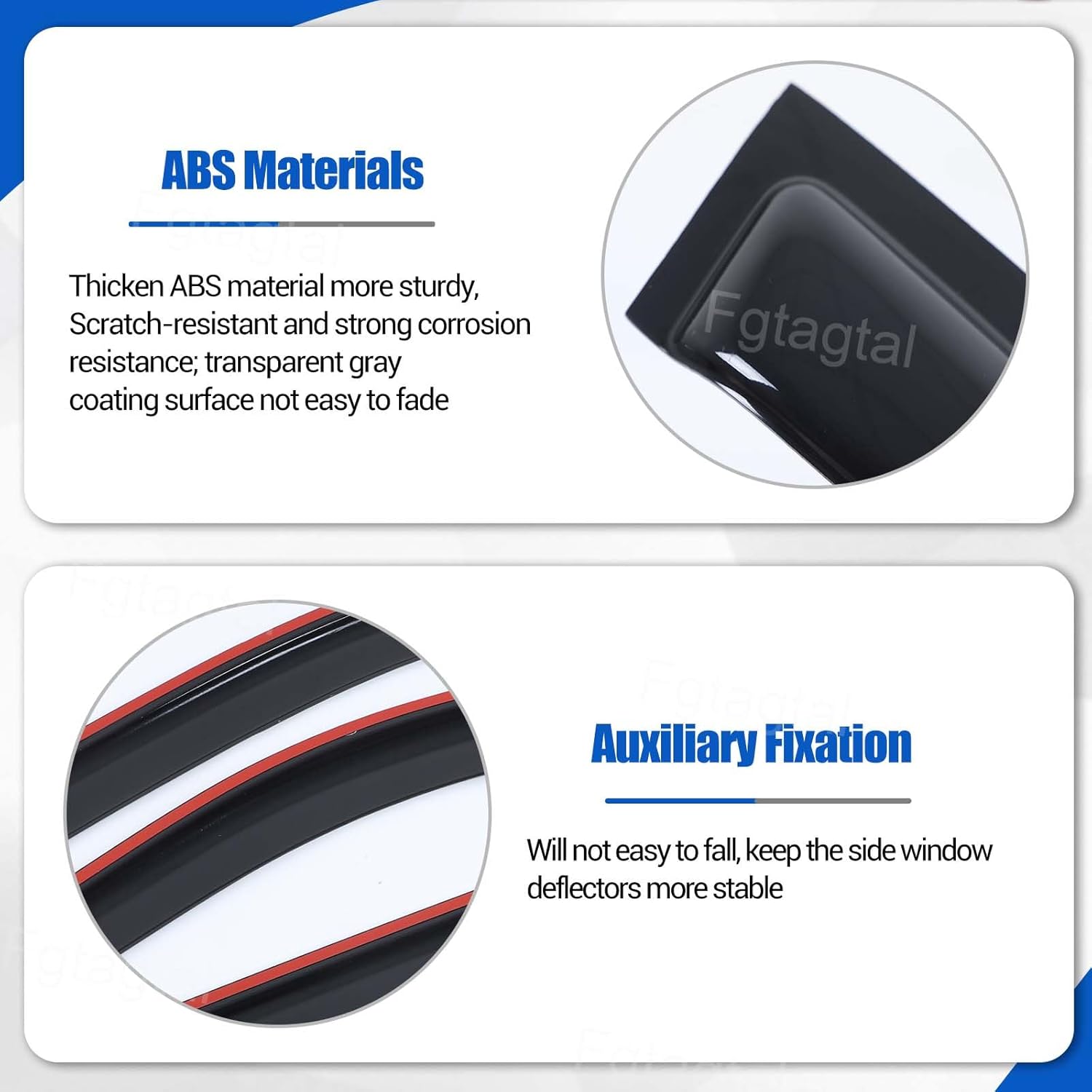 Side Window Rain Guards Visor Deflectors, Compatible with Subaru Forester 2025 2026, Black ABS Outside Mount Rain Guards, 6PCS