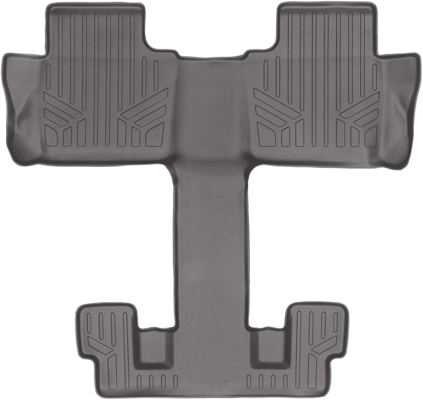 SMARTLINER Custom Fit Floor Mats 2nd and 3rd Row Liner Grey for 2017-2021 GMC Acadia with 2nd Row Bucket Seats